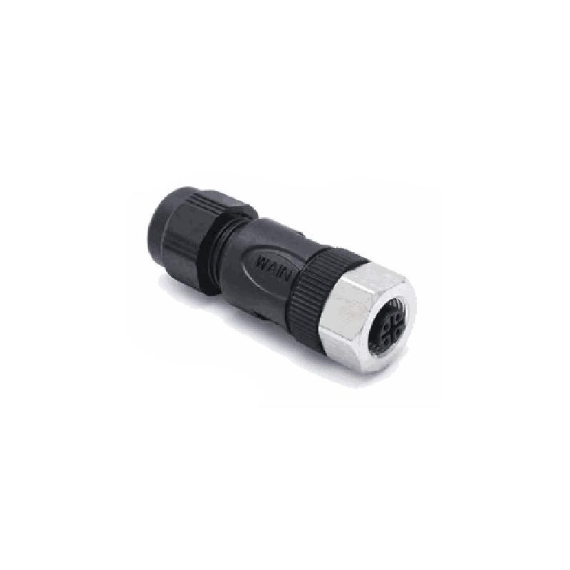Connecteur femelle M12S, 8 pol., codage A IP67, 2A, non-blindé